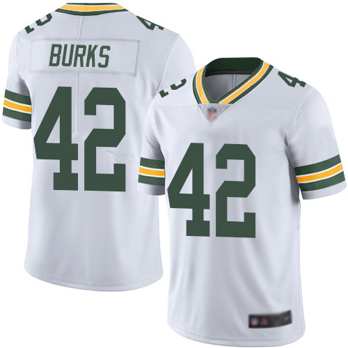 Green Bay Packers Limited White Men #42 Burks Oren Road Jersey Nike NFL Vapor Untouchable
